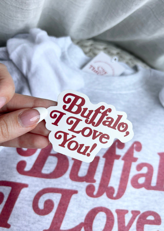 Buffalo, I Love You Sticker