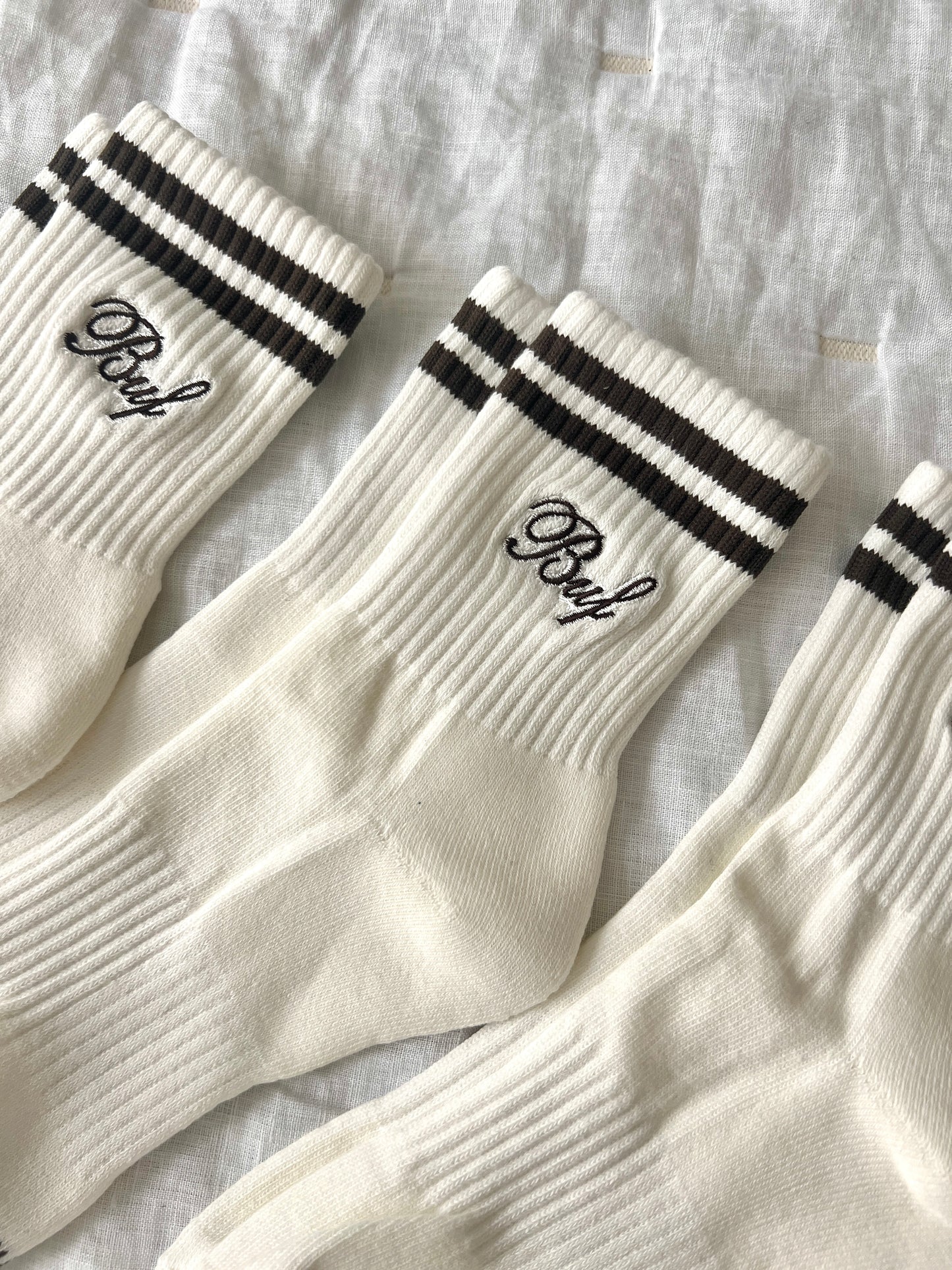 Buf Neutral Embroidered Socks