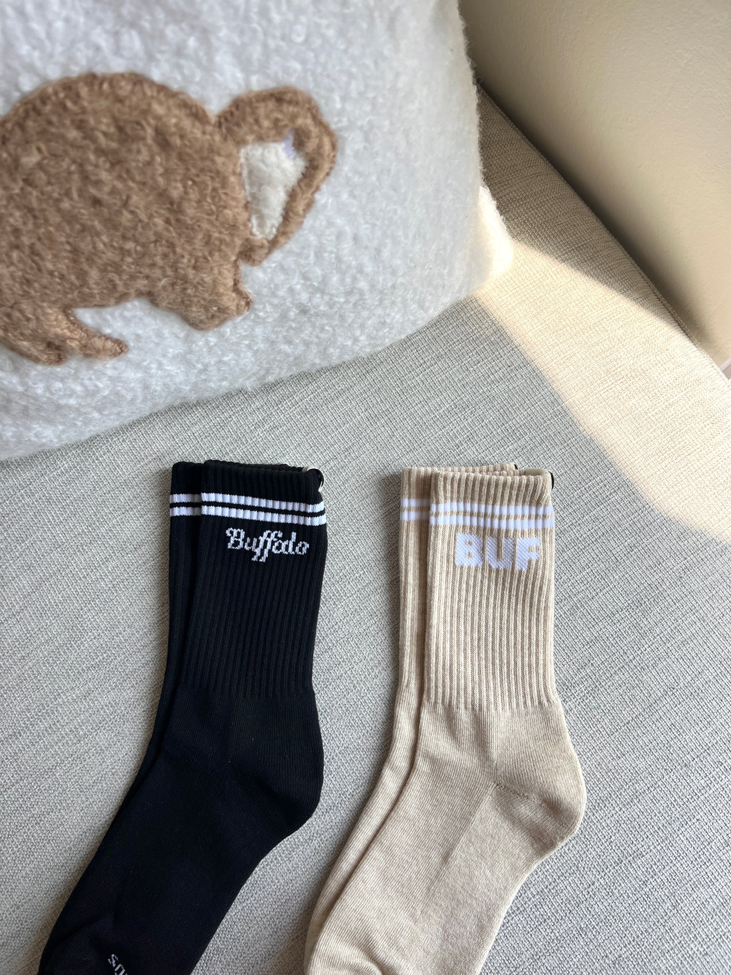 Neutral Buffalo Socks