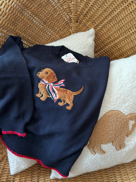 Dachshund Embroidered Sweater