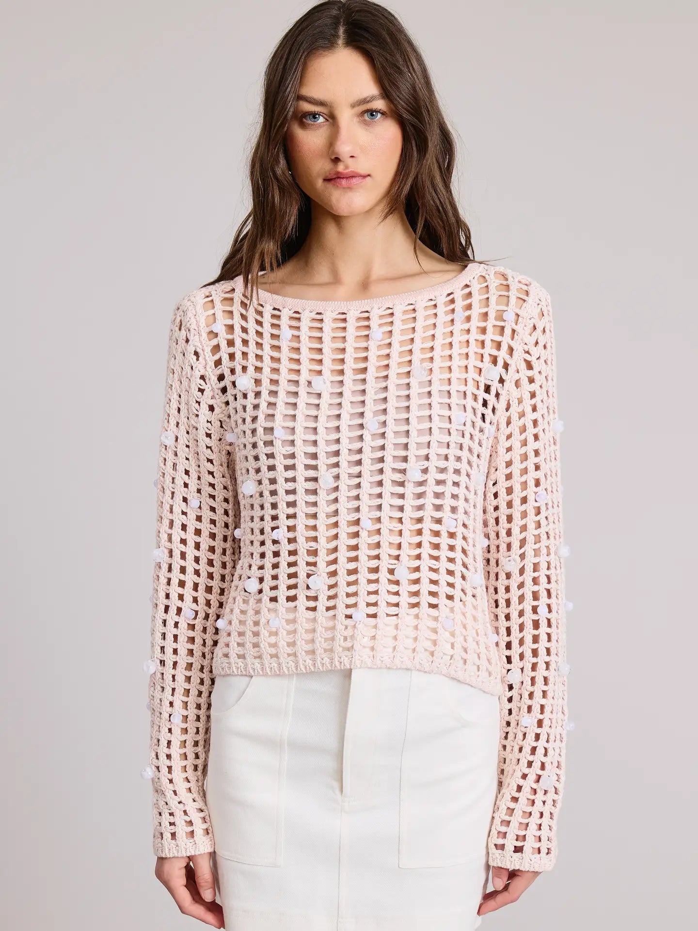 Beaded Sweater Top