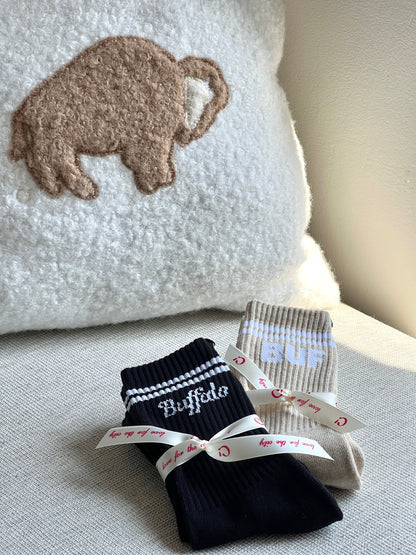 Neutral Buffalo Socks