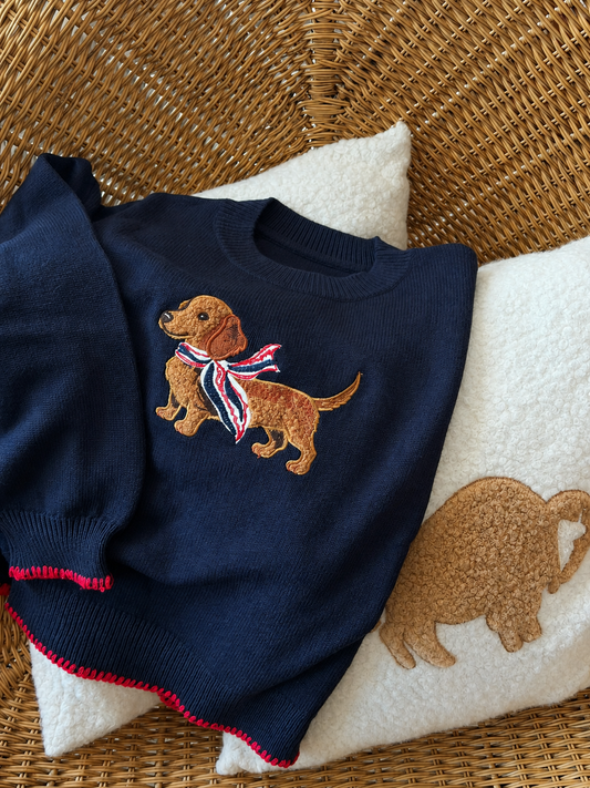 Dachshund Embroidered Sweater