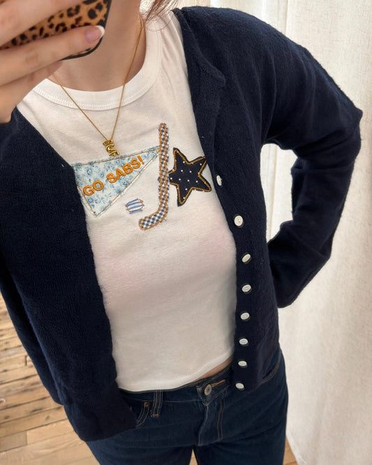 Go Sabs Patchwork Cropped Tee
