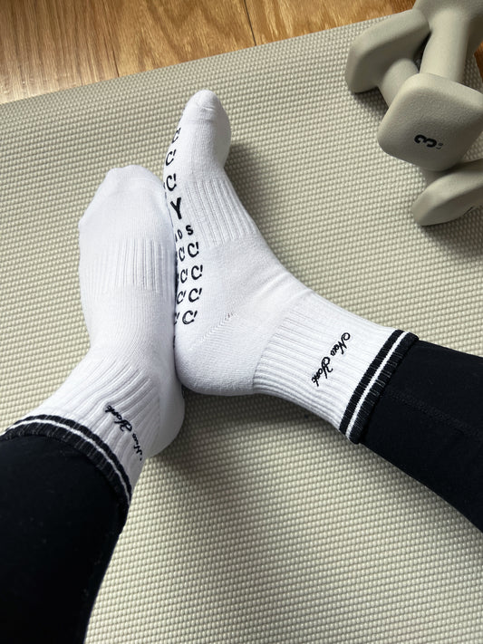 New York Embroidered Pilates Sock