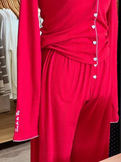 Cotton Pointelle Pants