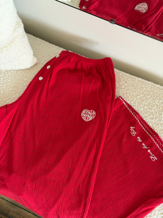 Cotton Pointelle Pants