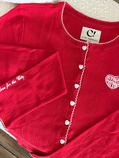 Cotton Pointelle Cardigan