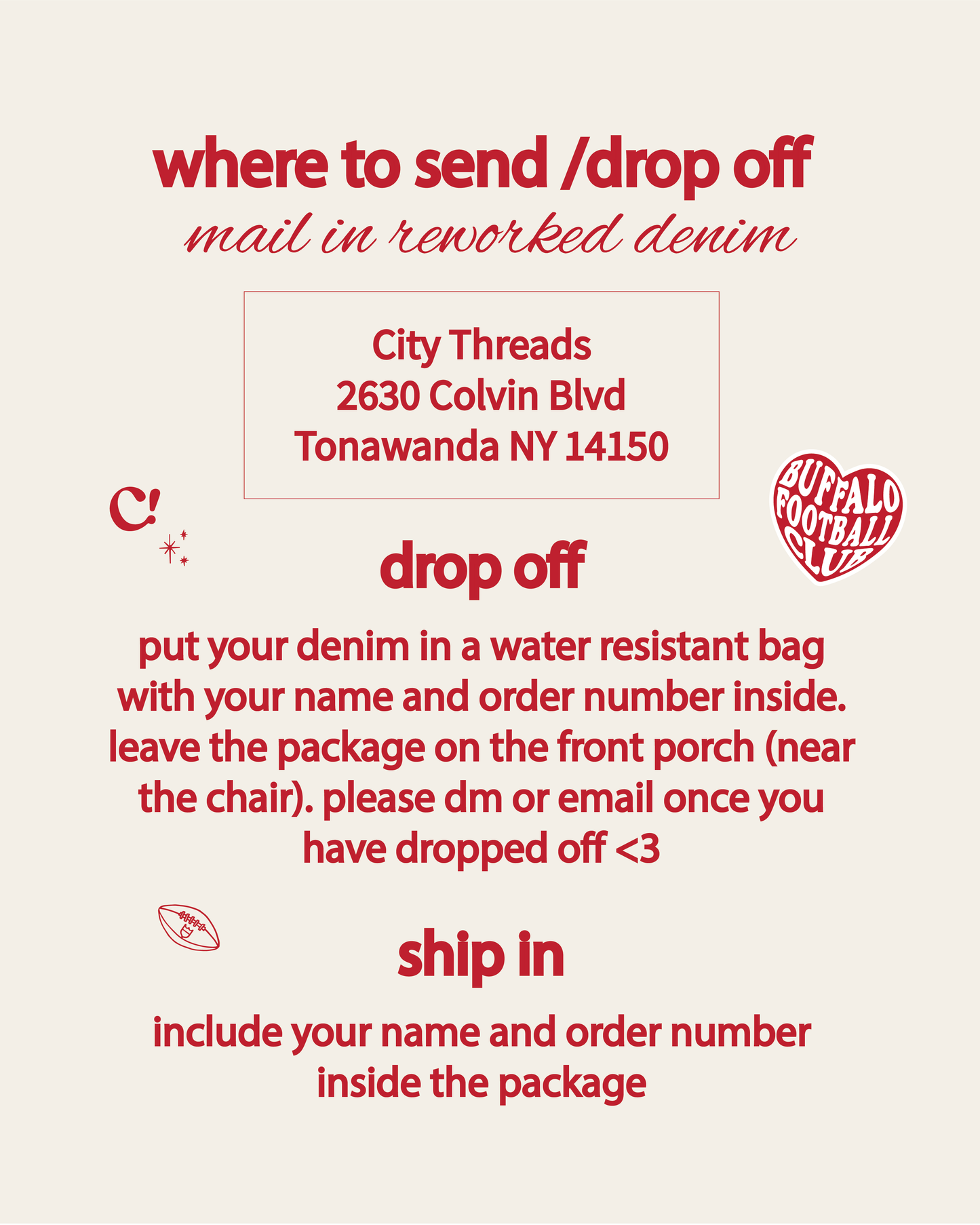 Denim Go B!lls Rework (Mail in Service)