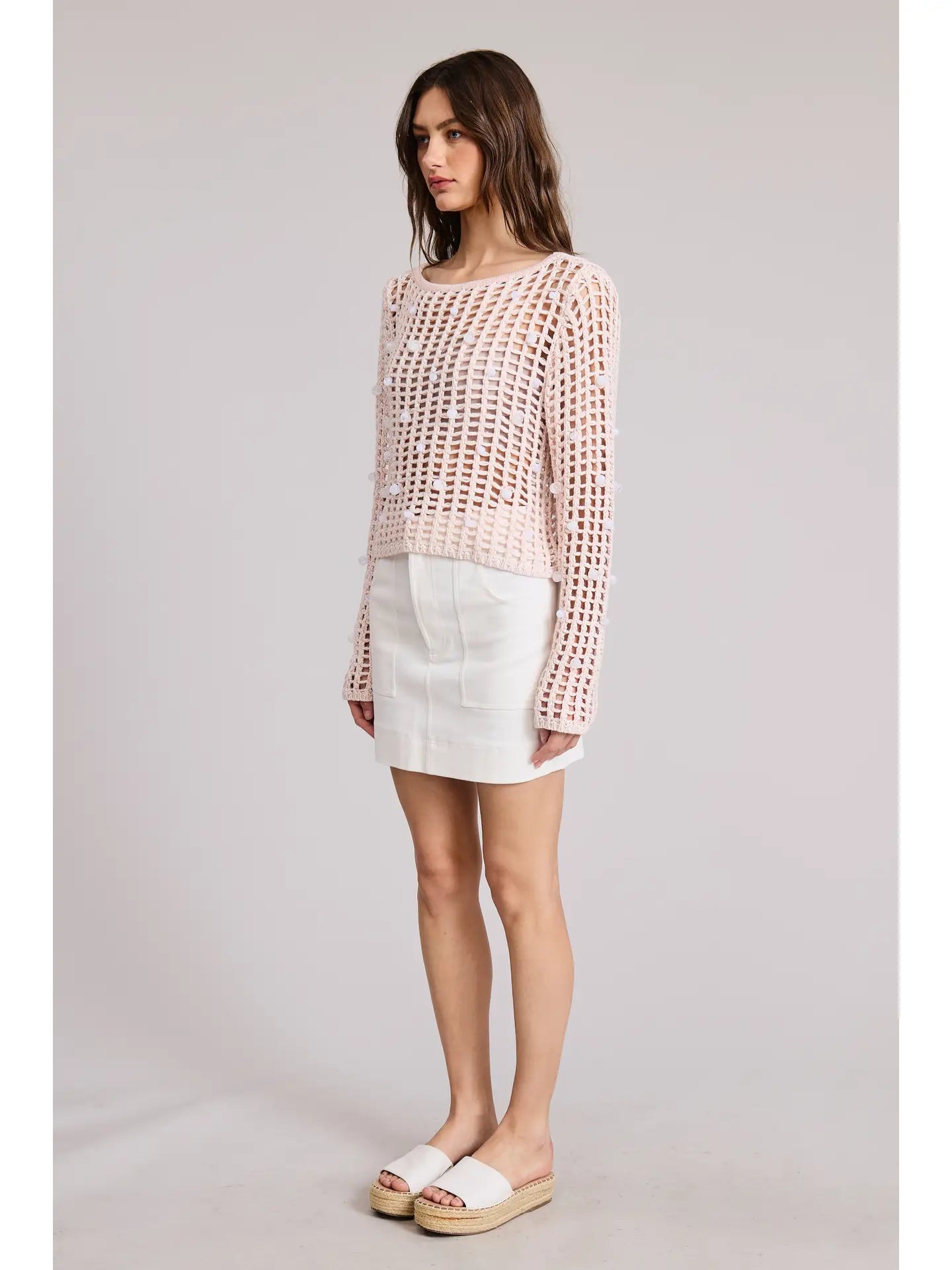 Beaded Sweater Top